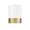 Z-Lite Algar Flush Mount, 1-Light, 6 In.W x 8 In.H, Matte White + Modern Gold/Frosted 1006F6-MW-MGLD-LED - alternate 5